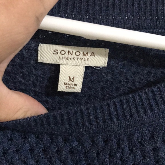 Sonoma Navy Sweater size M - Picture 3 of 3